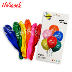 Balloon 11 inches 6's Printed Latex Assorted Set 4 -...