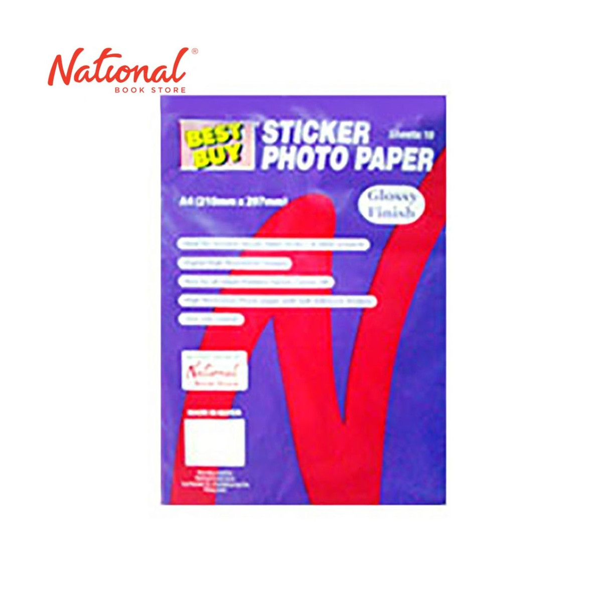 BEST BUY PHOTO PAPER A4 10S MATTE WITH ADHESIVE