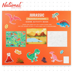 Scene Activity Book : Dinosaurs DY08126 with Reusable Stickers - Arts & Crafts Supplies - Stickers