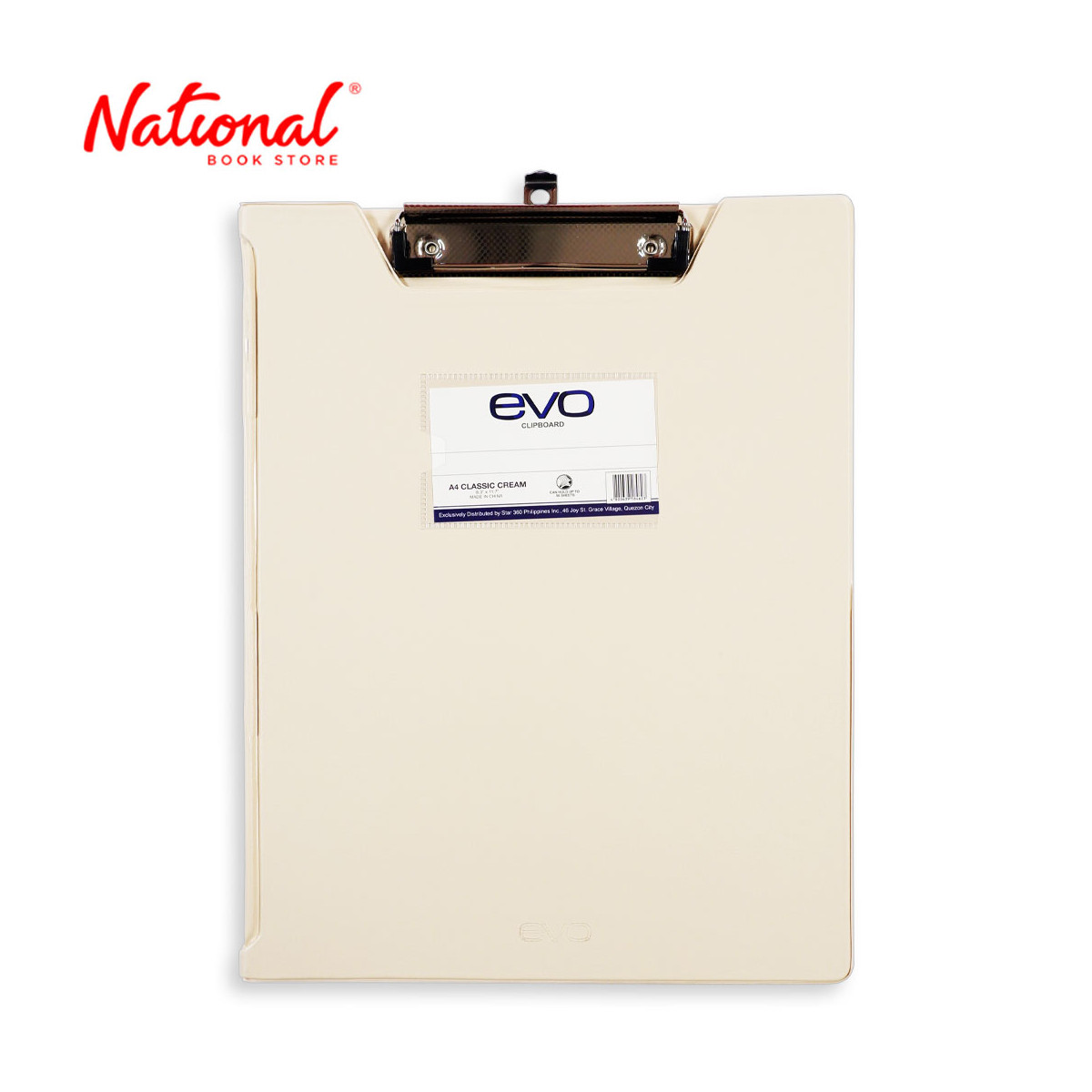 Evo Clipboard With Cover 04022261 A4 Cream Classic - Office Supplies - Filing Supplies