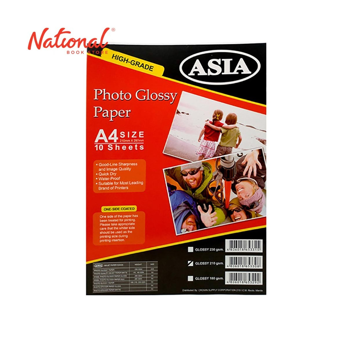 ASIA PHOTO PAPER A4 180GSM 10S GLOSSY