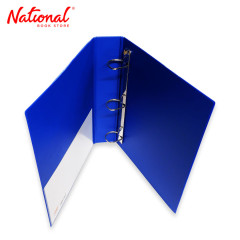 Seagull Ring Binder 3R CVP15 A4 1.5 inches DType PVC Cover with Front and Back Outer Pockets, Blue