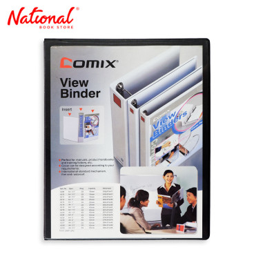 Comix Ring Binder 3R A213BK A4 1.5 inches DType, Black - Office Supplies - Filing Supplies