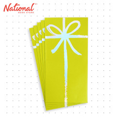 IFEX Premium Money Envelope 7x3.5 inches 5pcs - Ribbon Green - Gift Envelopes