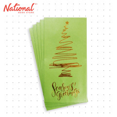 IFEX Premium Money Envelope 7x3.5 inches 5pcs - Christmas Green - Gift Envelopes