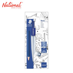 Staedtler Compass Set With Pencil And Adaptor Blue/Silver 550 55 BK - School Supplies