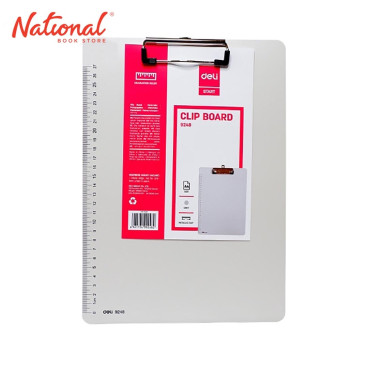 DELI CLIPBOARD 9248 A4 CLIP PLASTIC MATERIAL VERTICAL WITH RULER IVORY