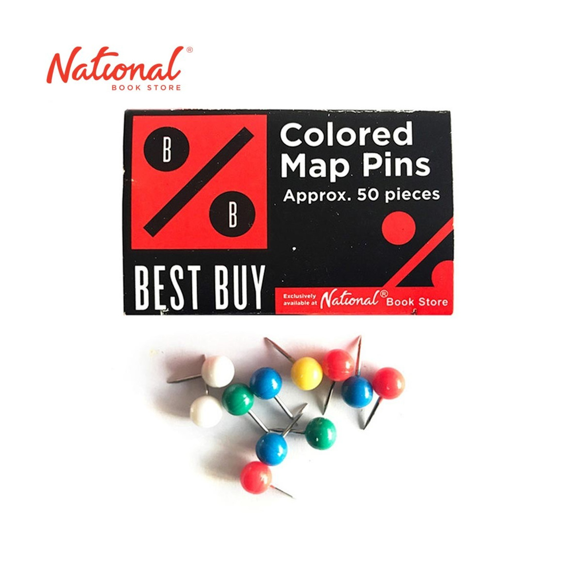 BEST BUY MAP PIN  50S ASSORTED COLOR W WINDOW