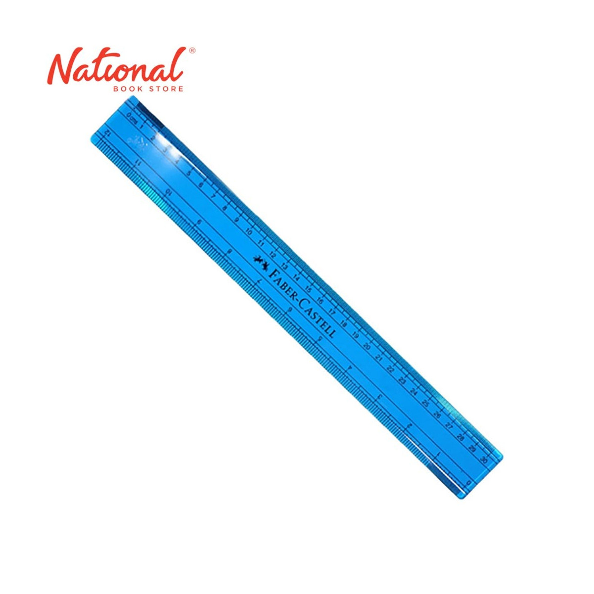 FABER CASTELL PLASTIC RULER 12IN COLORED