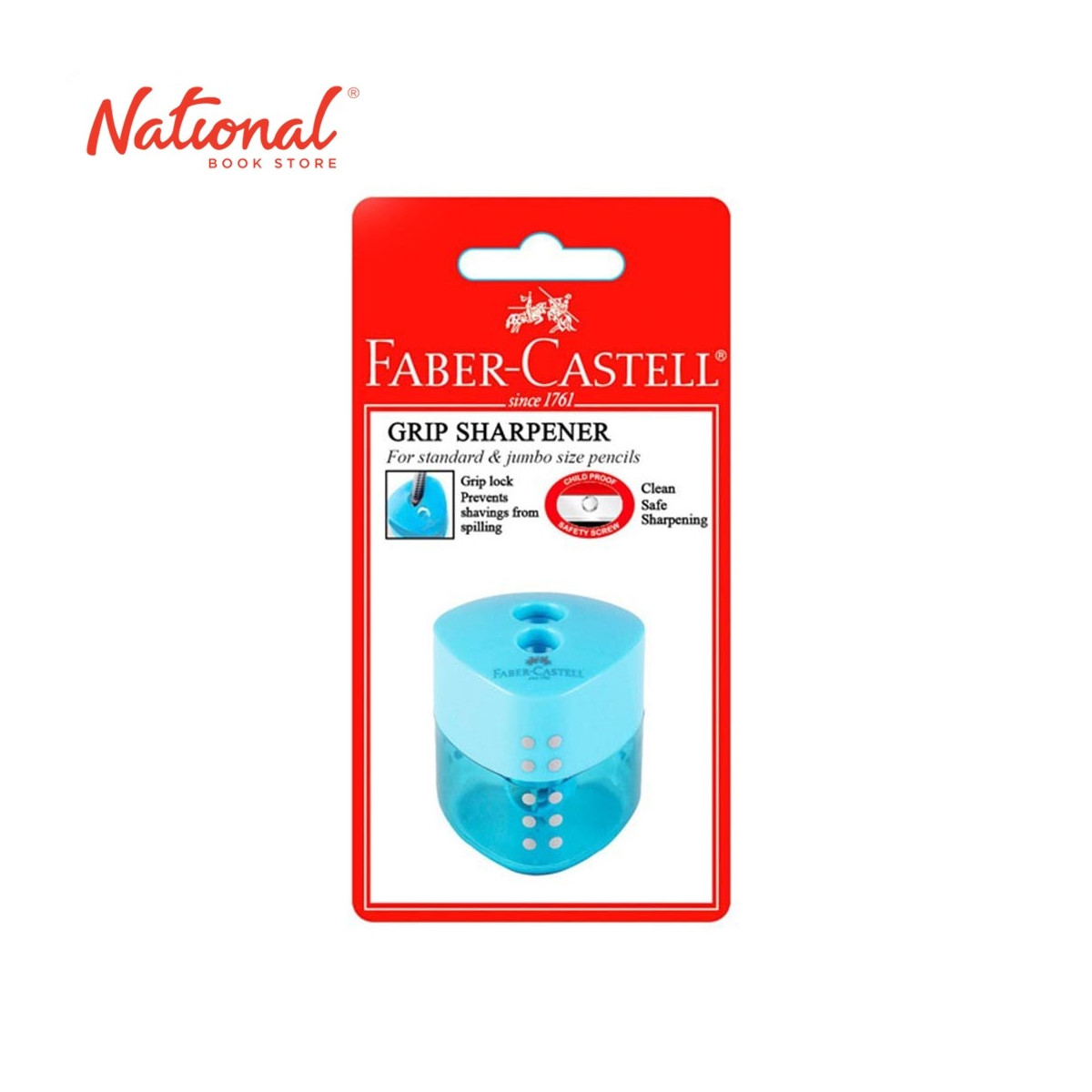FABER CASTELL TWO-HOLE SHARPENER 183197 GRIP AUTO LOCK