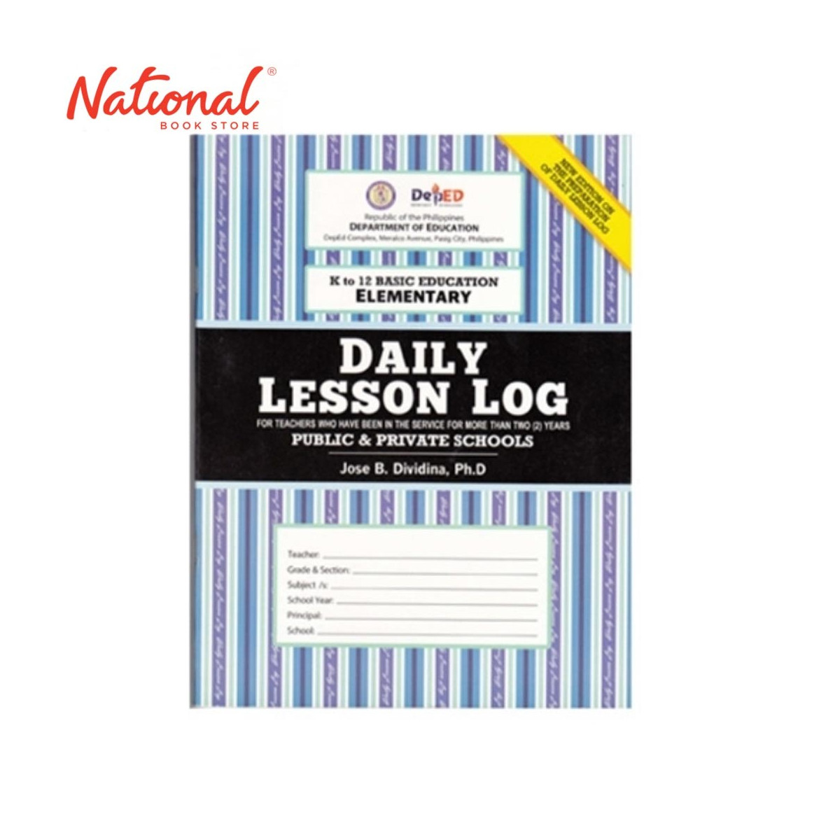 LESSON LOG DAILY KT012 ELEMENTARY