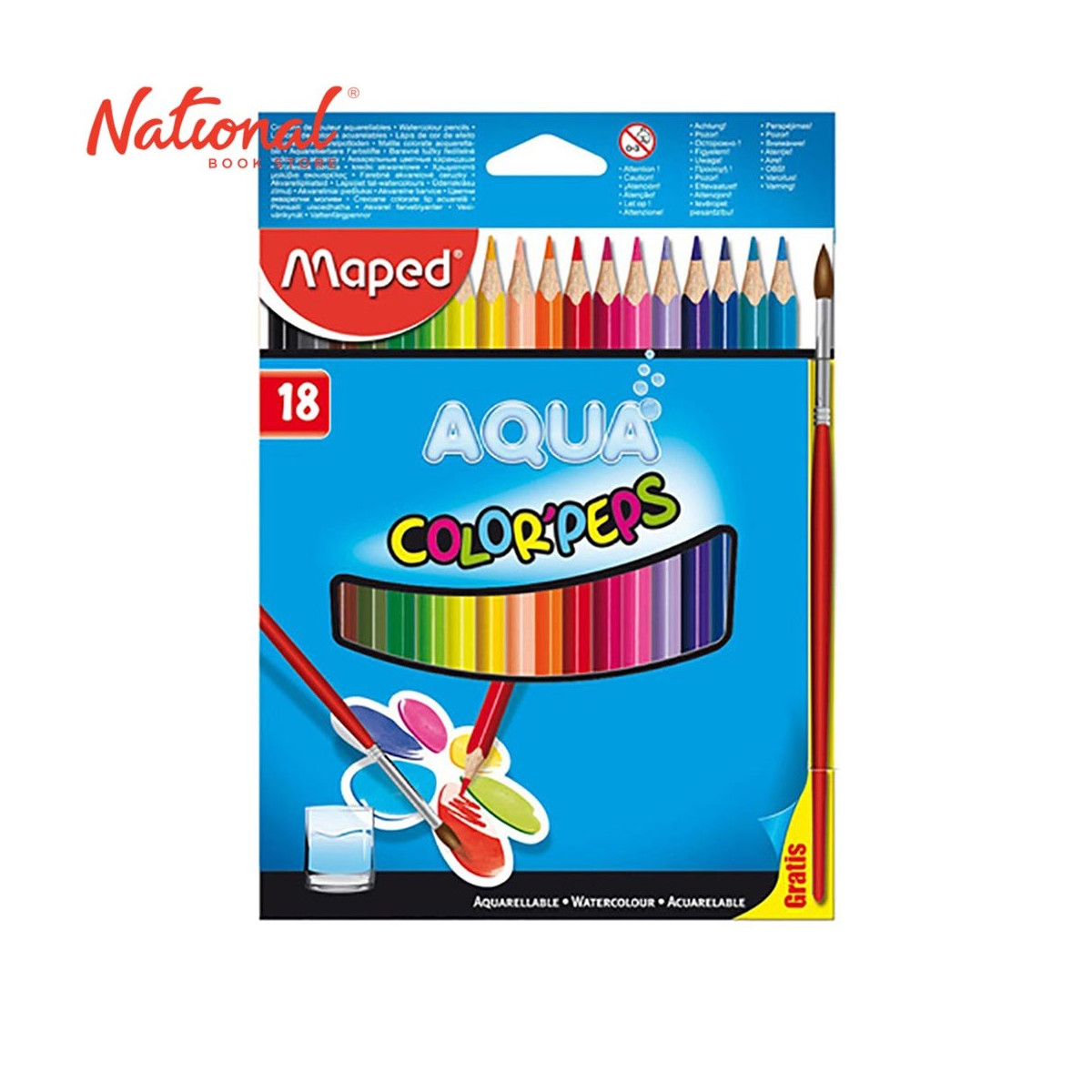 MAPED COLOR'PEPS WATERCOLOR PENCIL AA836012 18 COLORS