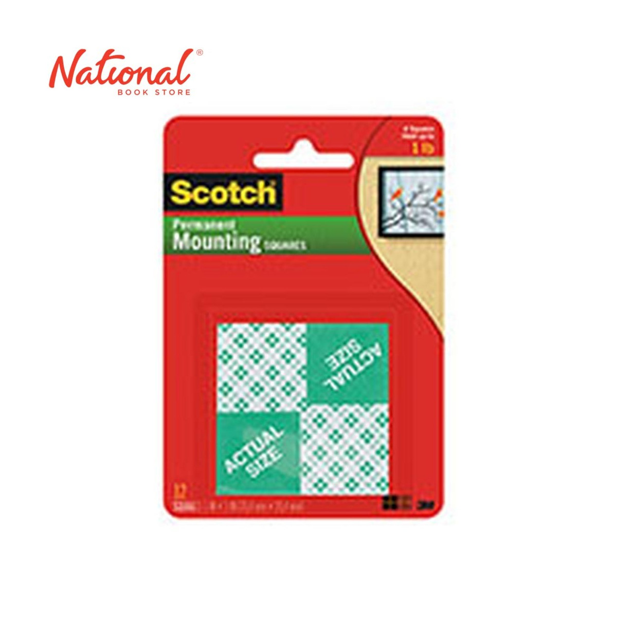 SCOTCH DOUBLE-SIDED TAPE MOUNT 110D SQUARE 1X1