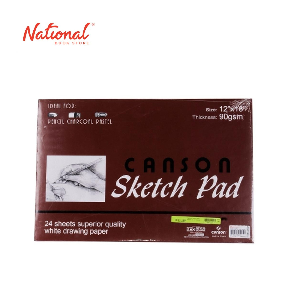 CANSON SKETCH PAD 12X18 24 SHEETS PADDED 90GSM