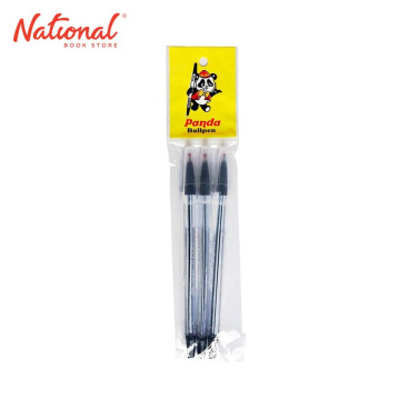 Panda Crystal Ballpoint Stick Set of 3 Black