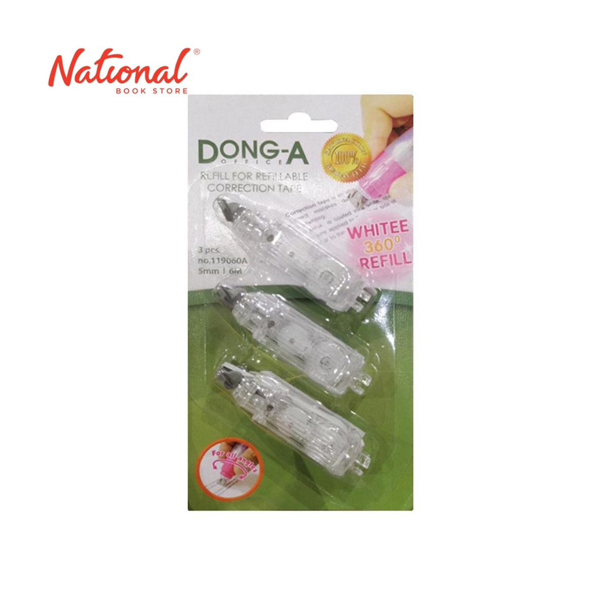DONG-A CORRECTION TAPE REFILL 119060A 5MMX6M 3S