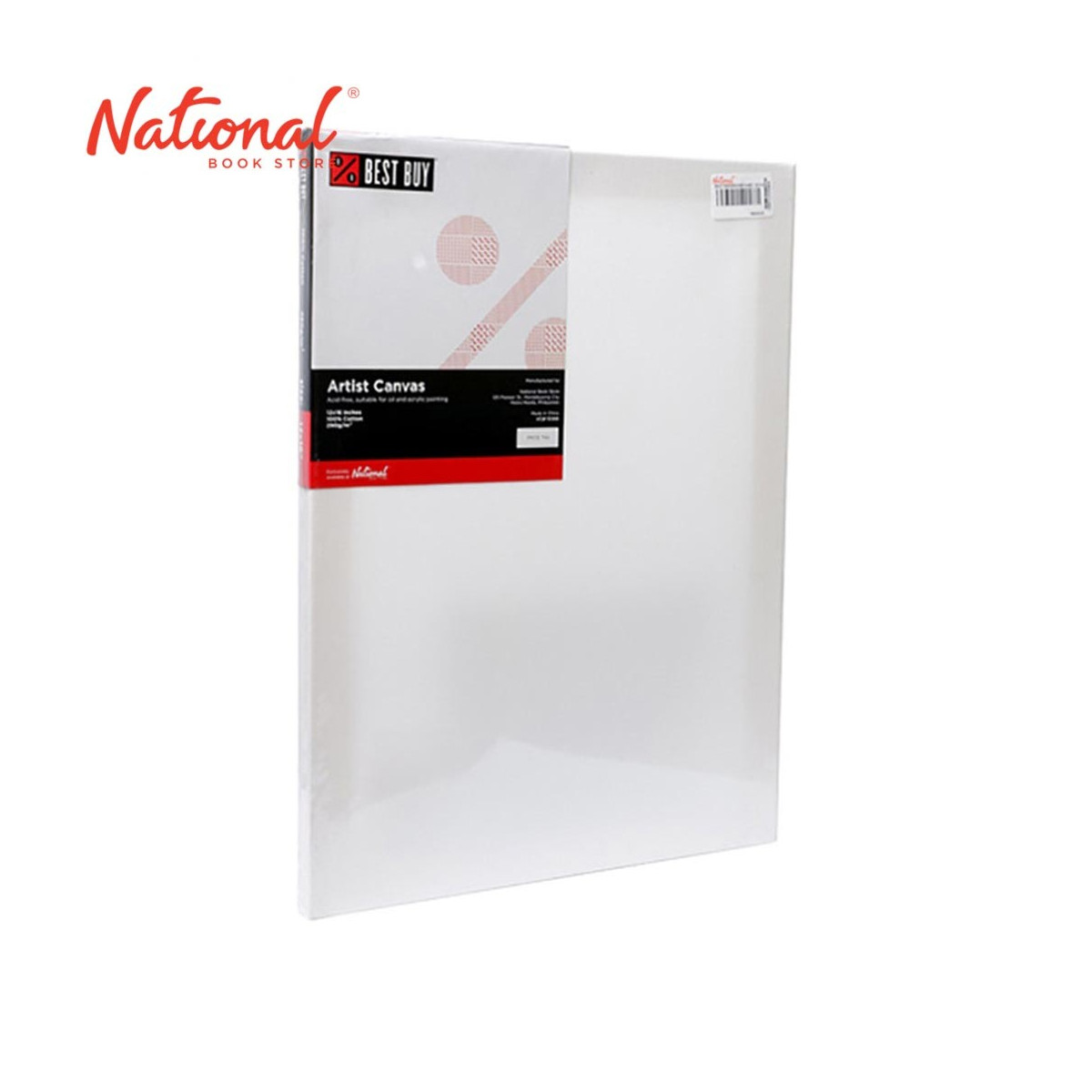 BEST BUY STRETCHED CANVAS 12X16 290GSM PRIMED COTTON, TRIPLE GESSO