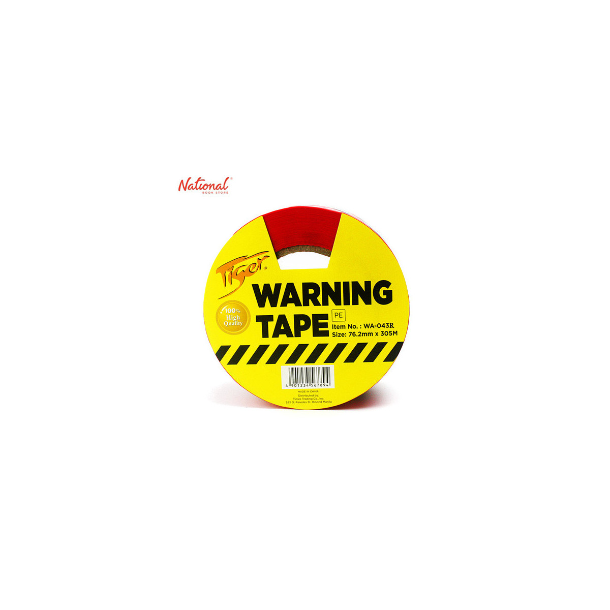TIGER WARNING TAPE WA043R RED 76.2X305M