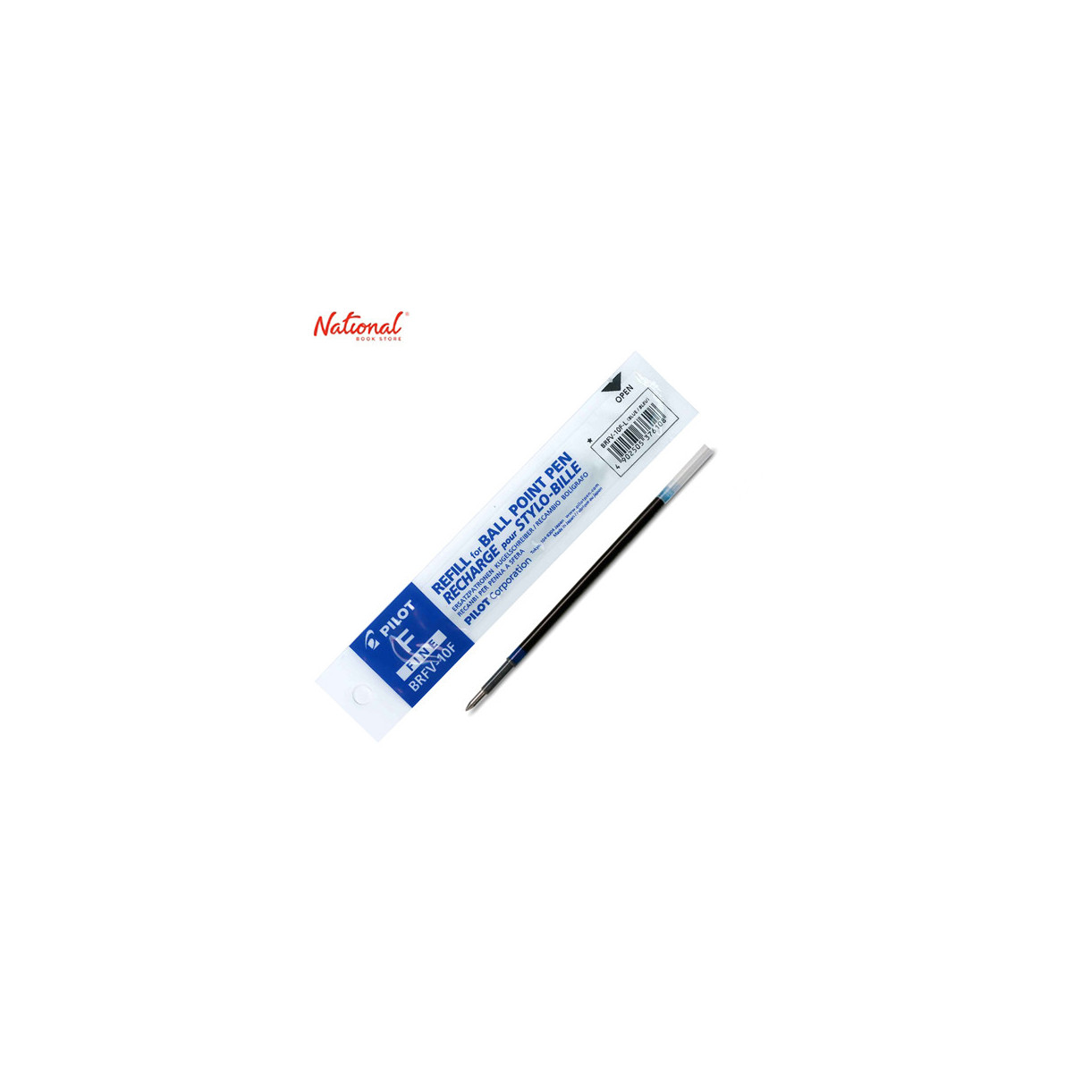 PILOT ACROBALL BALLPOINT PEN INK REFILL BRFV-10F BLK 0.7MM, BLUE