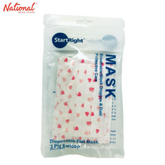 START RIGHT FACE MASK KIDS 3-PLY SURGICAL 5S/PACK HEARTS