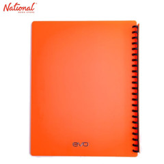 EVO Clearbook Refillable A4 20Sheets 23Holes Neon Orange