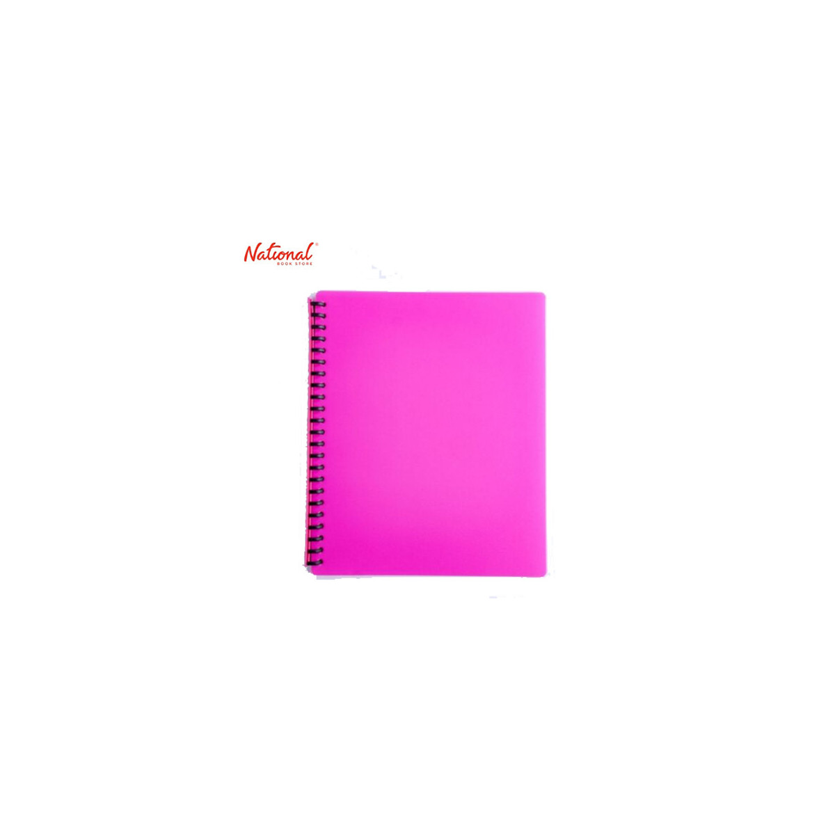 EVO Clearbook Refillable A4 20Sheets 23Holes Neon Pink