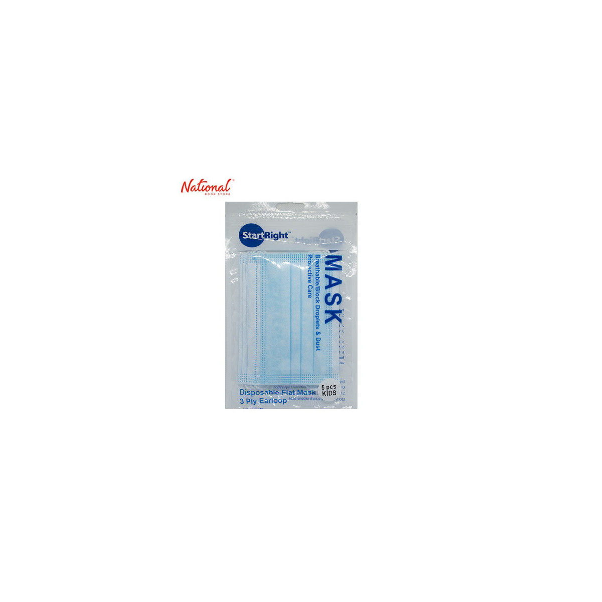 Start Right Face Mask  Kids 3-ply Surgical 5's Blue
