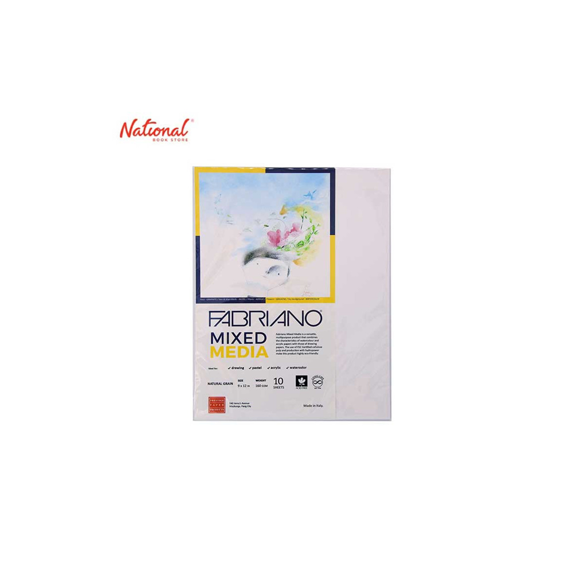 FABRIANO DRAWING PAPER  9X12 MIXED MEDIA REPACK 160GSM