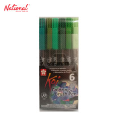 Sakura Koi Coloring Brush Pen 6S XBR-6GRN