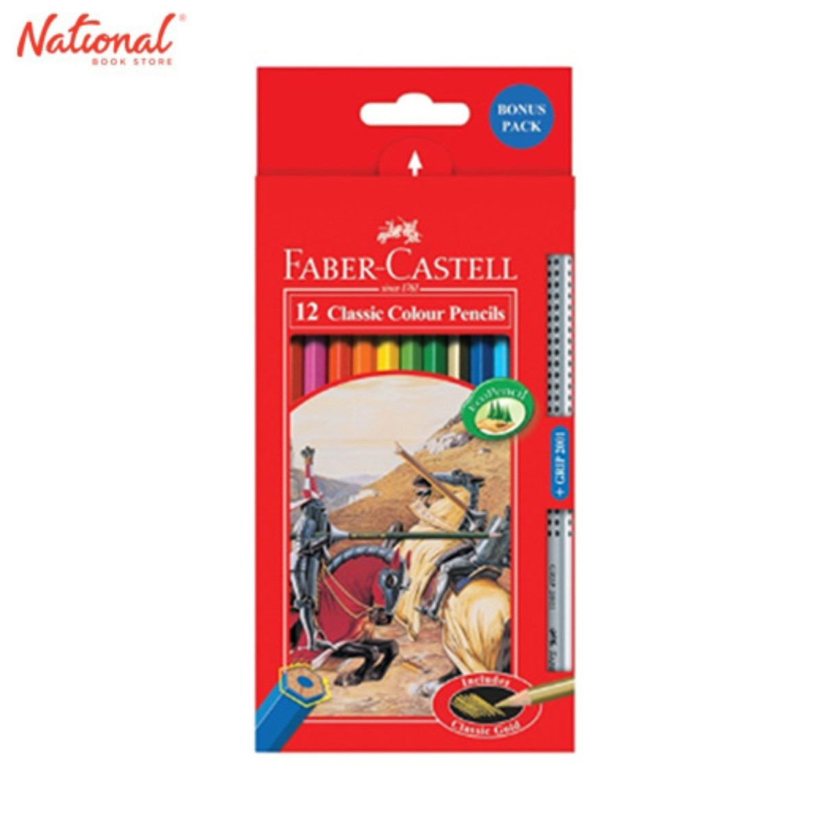 FABER-CASTELL CLASSIC COLORED PENCIL 12115852 12 COLORS LONG