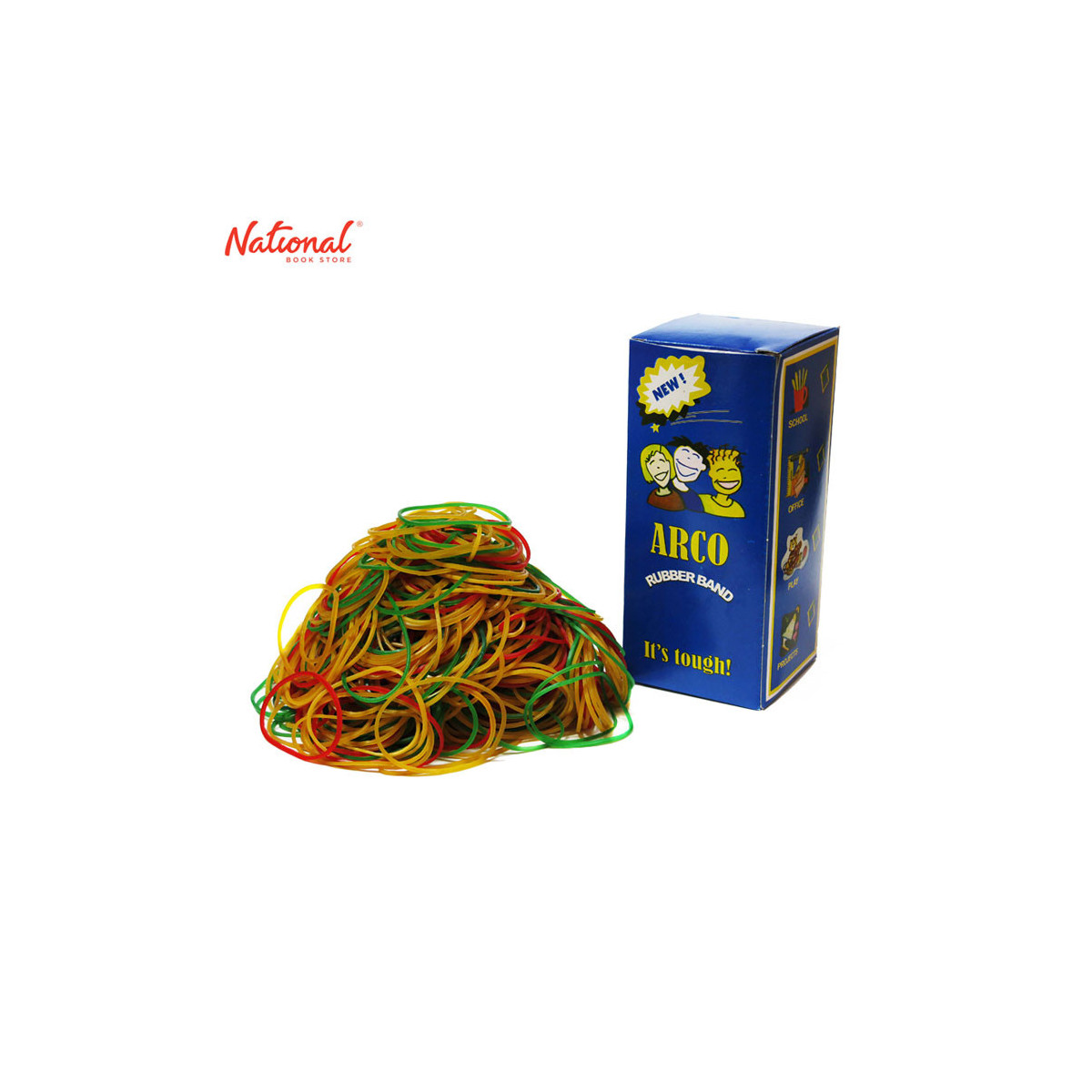 ARCO RUBBERBAND ROUND  350GMS ASSORTED COLOR