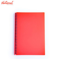 EVO CLEARBOOK REFILLABLE LONG 20SHEETS 27HOLES SOLID COLOR RED