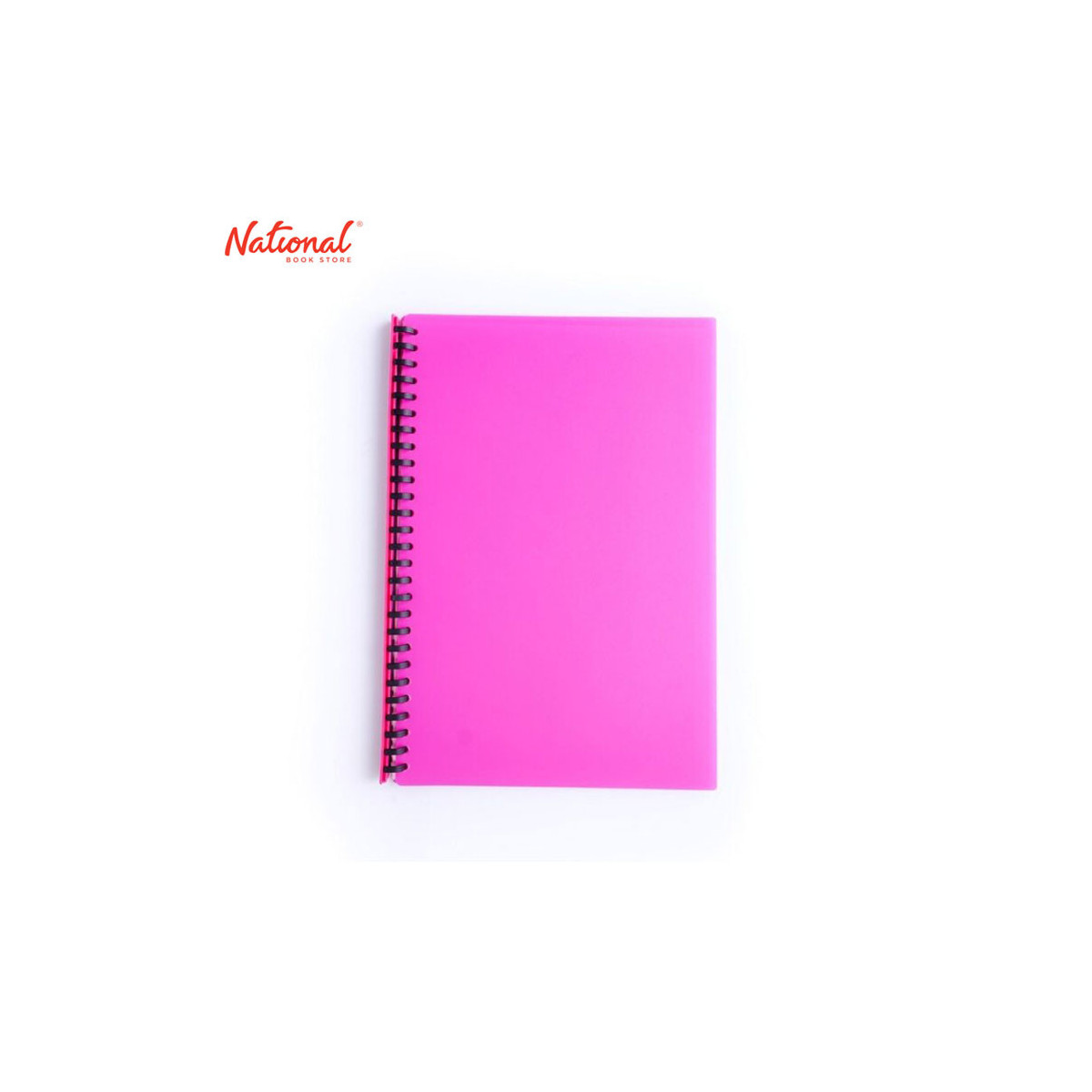 EVO CLEARBOOK REFILLABLE LONG 20SHEETS 27HOLES NEON PINK