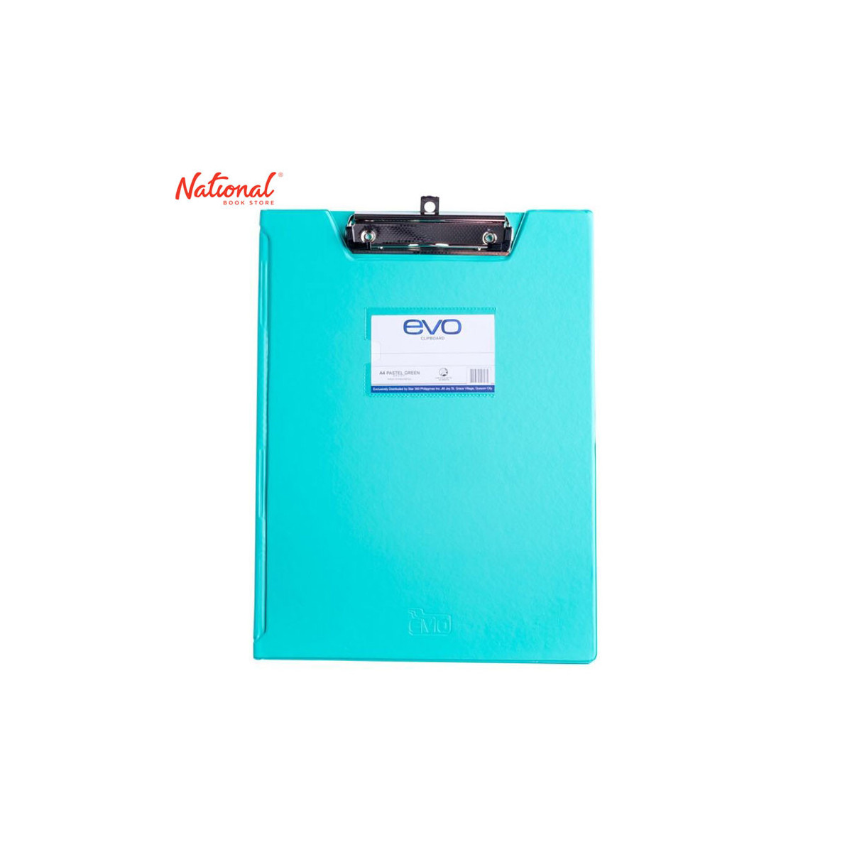 EVO CLIPBOARD A4 WITH COVER PASTEL GREEN