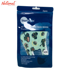 START RIGHT FACE MASK KIDS WASHABLE 3S/PACK ARMY