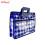 NABEL PLASTIC ENVELOPE EXPANDING WITH HANDLE XEH720A LONG 3IN GRID LINES TRANSPARETNT, NAVY BLUE