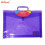 AXIS PLASTIC ENVELOPE WITH HANDLE AX-PEH002 LONG G10 COLORED TRANSPARENT PUSH LOCK EXPANDABLE, VIOLET