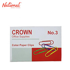 CROWN CLIP PAPER PLASTIC NO.3 33MM 53.2G ROUND VINYL ASSORTED COLOR