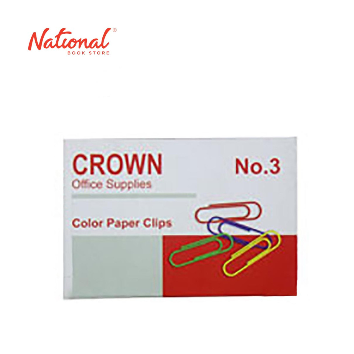 CROWN CLIP PAPER PLASTIC NO.3 33MM 53.2G ROUND VINYL ASSORTED COLOR