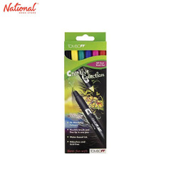 TOMBOW BRUSH MARKER ABT-6C PR 6 COLORS PRIMARY DUAL TIP