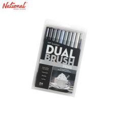 TOMBOW BRUSH MARKER ABT-10C GR 10 COLORS GRAYSCALE DUAL TIP