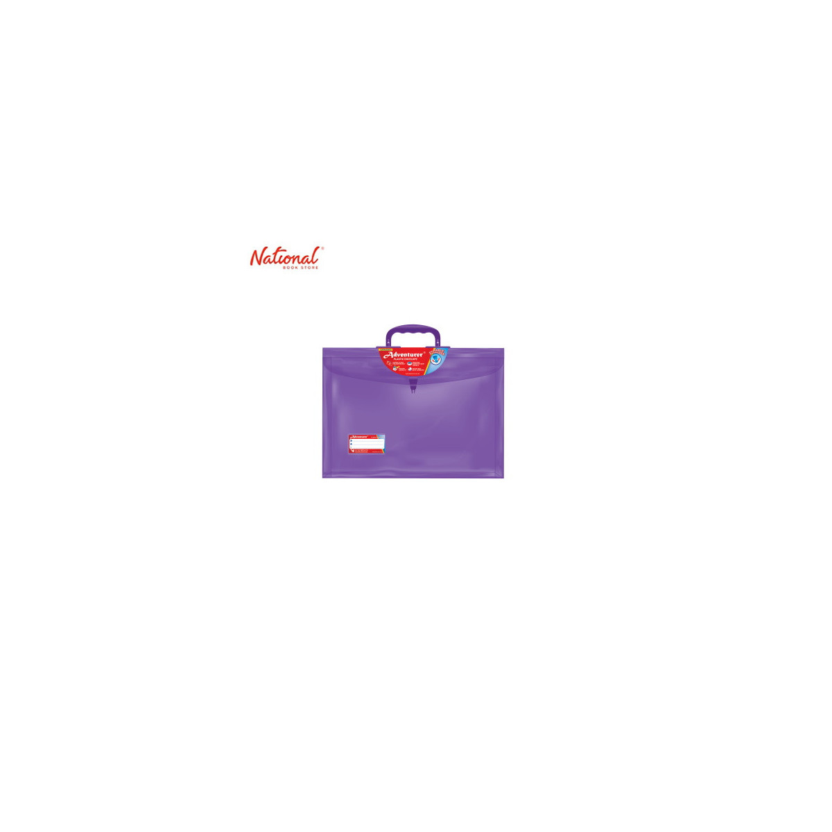 ADVENTURER PLASTIC ENVELOPE EXPANDING WITH HANDLE E19LWH  LONG PUSH LOCK COLORED SMOKE TYPE, VIOLET