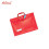 ADVENTURER PLASTIC ENVELOPE EXPANDING WITH HANDLE E23LWH  LONG PUSH LOCK COLORED TRANSPARENT, RED