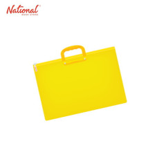 ADVENTURER PLASTIC ENVELOPE EXPANDING WITH HANDLE Z13LWH  LONG ZIPPER LOCK COLORED TRANSPARENT, YELLOW