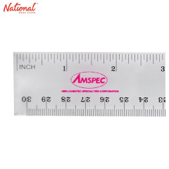Amspec Ruler Plastic 12 Inches