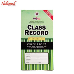 Class Record Grade 1 To 12 K12