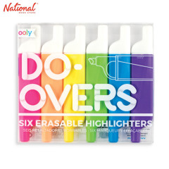 Ooly Do-Overs Erasable Highlighters Set Of 6 130-047