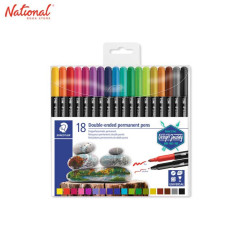 STAEDTLER DOUBLE-ENDED PERMANENT MARKER 3187 TB18 18 PIECES