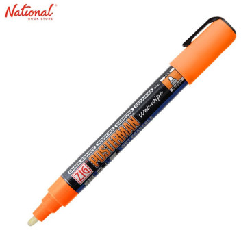 Zig Posterman Wet Wipe Marker Orange Medium Tip 2mm PMA330070