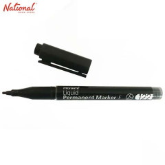 Monami Permanent Marker Liquid Ink Black Fine